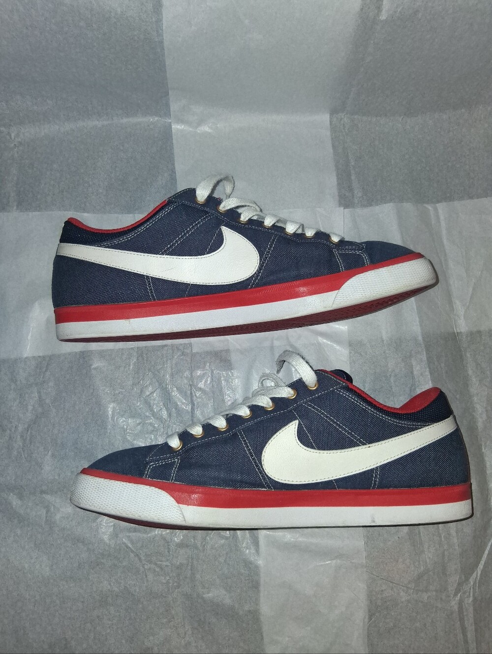 Nike Denim Blue Jean Sneakers, Men 13 - Picture 6 of 7